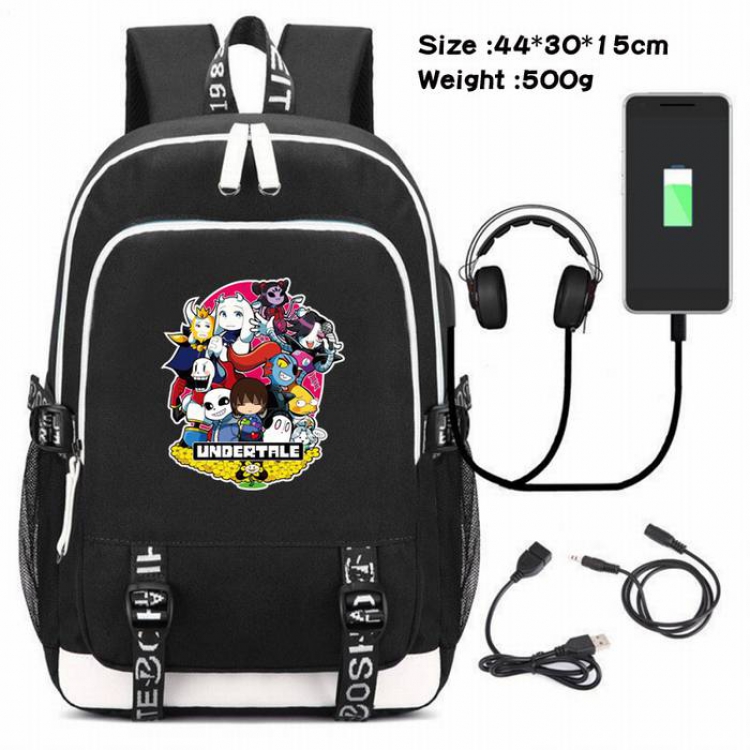 Undertable-070 Anime USB Charging Backpack Data Cable Backpack