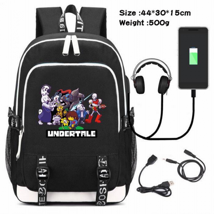 Undertable-074 Anime USB Charging Backpack Data Cable Backpack