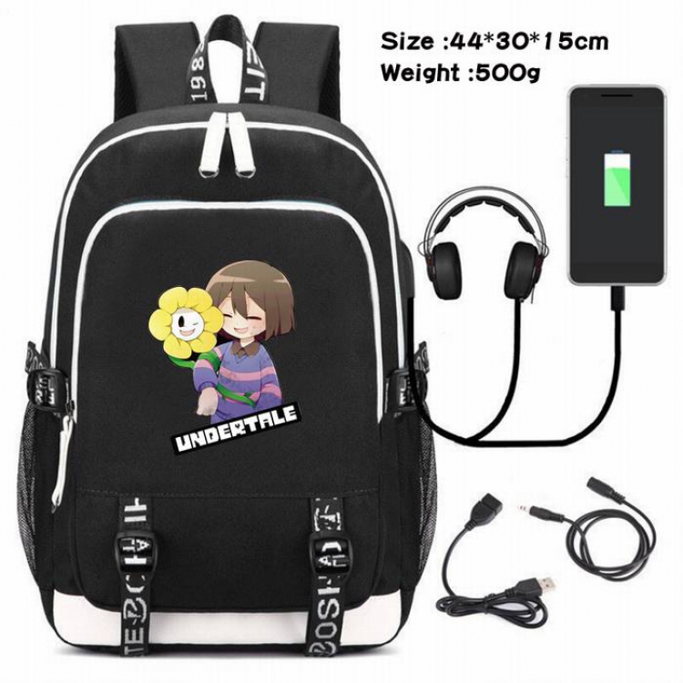 Undertable-078 Anime USB Charging Backpack Data Cable Backpack