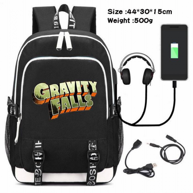 Gravity Falls-097 Anime USB Charging Backpack Data Cable Backpack