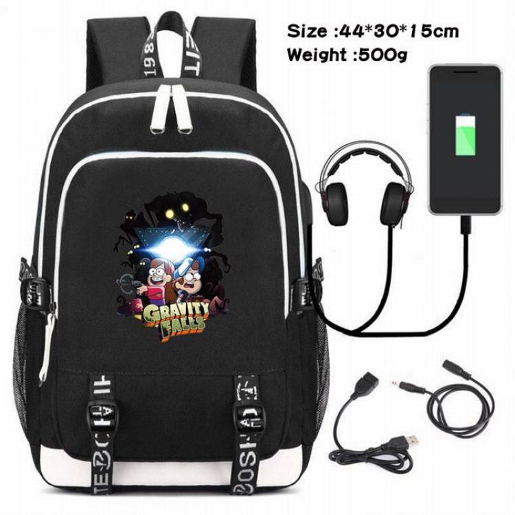 Gravity Falls-096 Anime USB Charging Backpack Data Cable Backpack