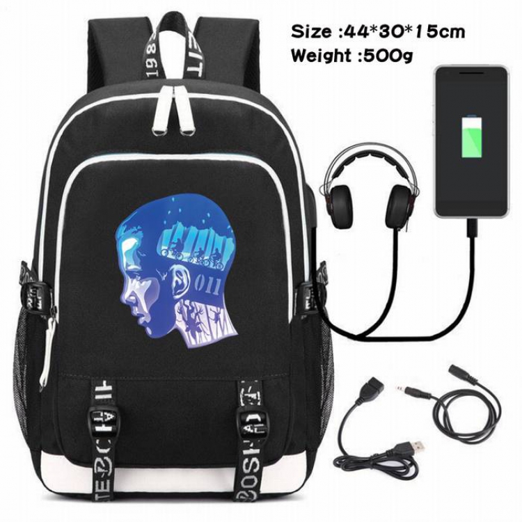 Stranger Things-113 Anime USB Charging Backpack Data Cable Backpack