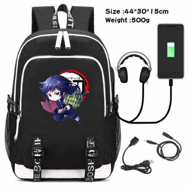 Demon Slayer Kimets-119 Anime USB Charging Backpack Data Cable Backpack