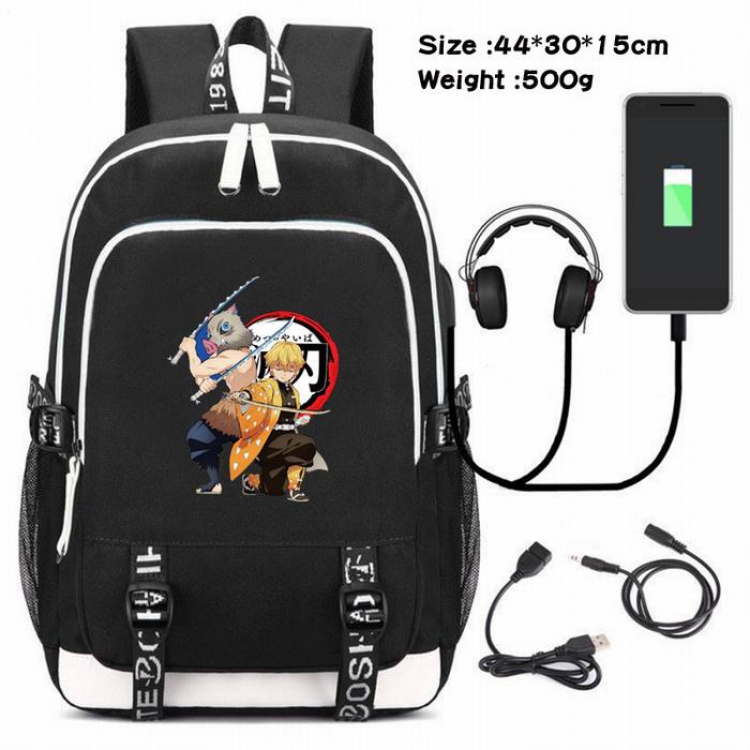 Demon Slayer Kimets-122 Anime USB Charging Backpack Data Cable Backpack