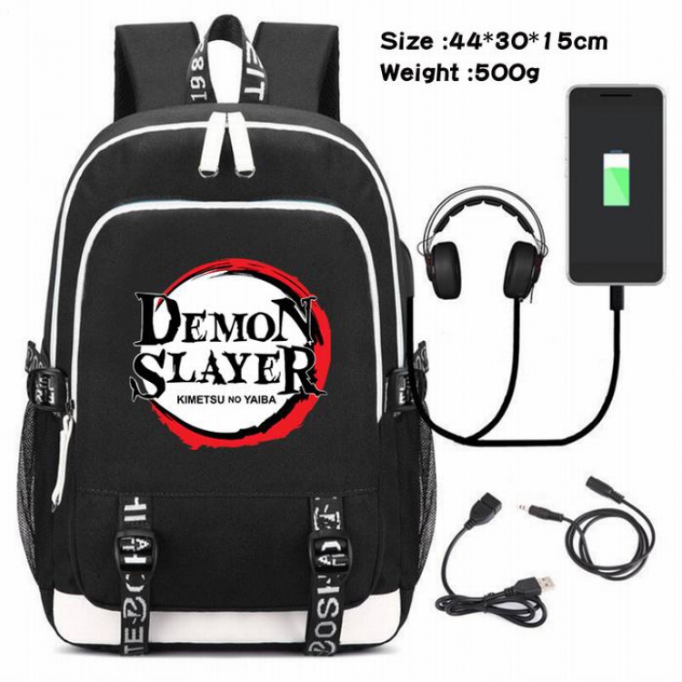 Demon Slayer Kimets-129 Anime USB Charging Backpack Data Cable Backpack