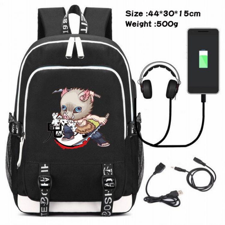 Demon Slayer Kimets-130 Anime USB Charging Backpack Data Cable Backpack