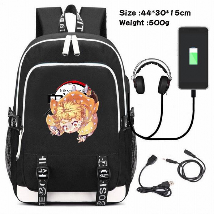 Demon Slayer Kimets-132 Anime USB Charging Backpack Data Cable Backpack