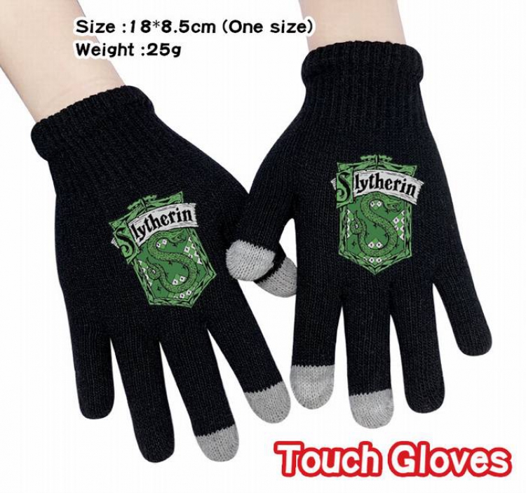 Harry Potter-18A Black Anime knit full finger touch screen gloves