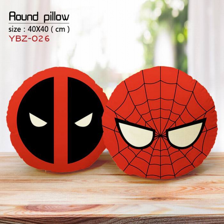 Spiderman Full Color Fine plush round pillow 40X40CM YBZ026