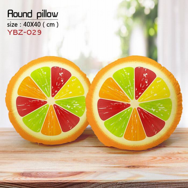 lemon Full Color Fine plush round pillow 40X40CM YBZ029