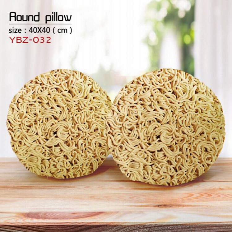 Instant noodles Full Color Fine plush round pillow 40X40CM YBZ032