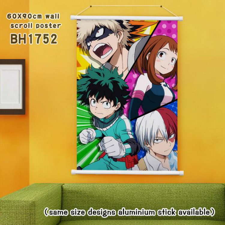 My Hero Academia White Plastic rod Cloth painting Wall Scroll 60X90CM BH1752