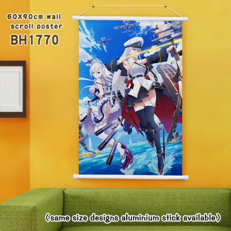 Azur Lane White Plastic rod Cloth painting Wall Scroll 60X90CM BH1770