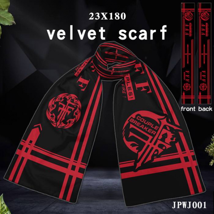 JPWJ001-FFF Full color velvet scarf 23X180CM