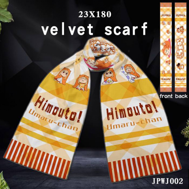 JPWJ002-Himono!Umarucha Full color velvet scarf 23X180CM