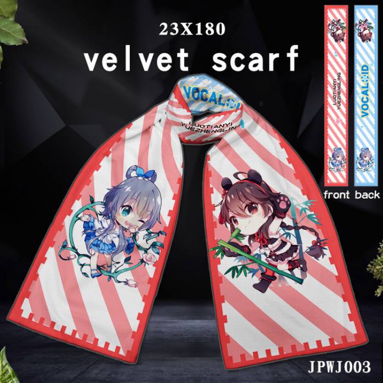 JPWJ003-Vocaloid Full color velvet scarf 23X180CM