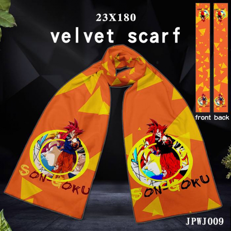 JPWJ009-Dragon Ball Full color velvet scarf 23X180CM