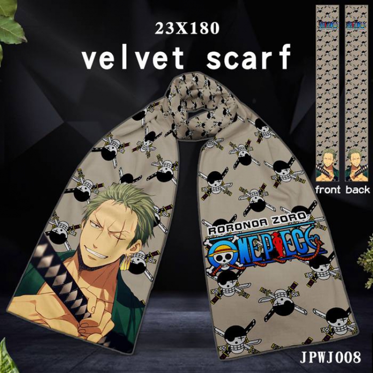 JPWJ008-One Piece Full color velvet scarf 23X180CM