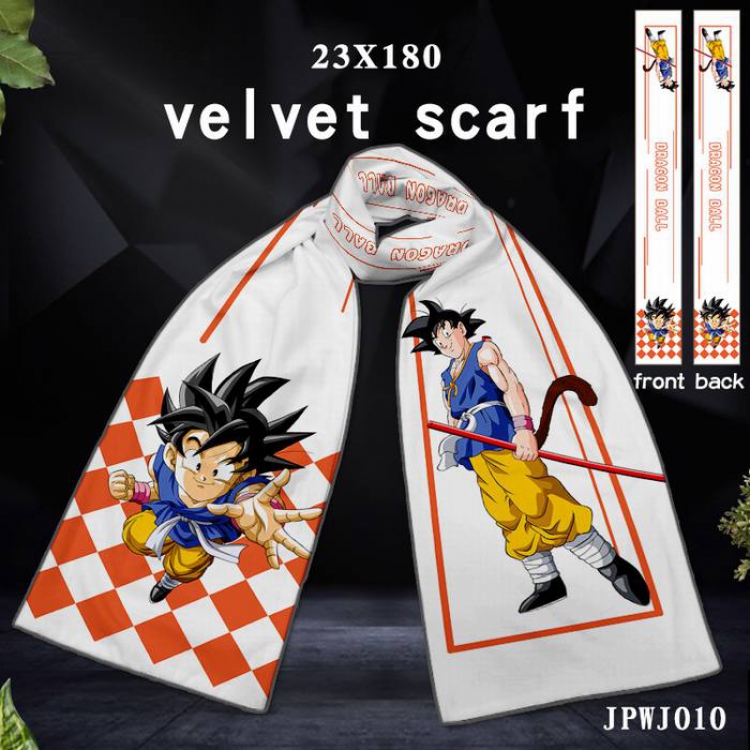 JPWJ010-Dragon Ball Full color velvet scarf 23X180CM