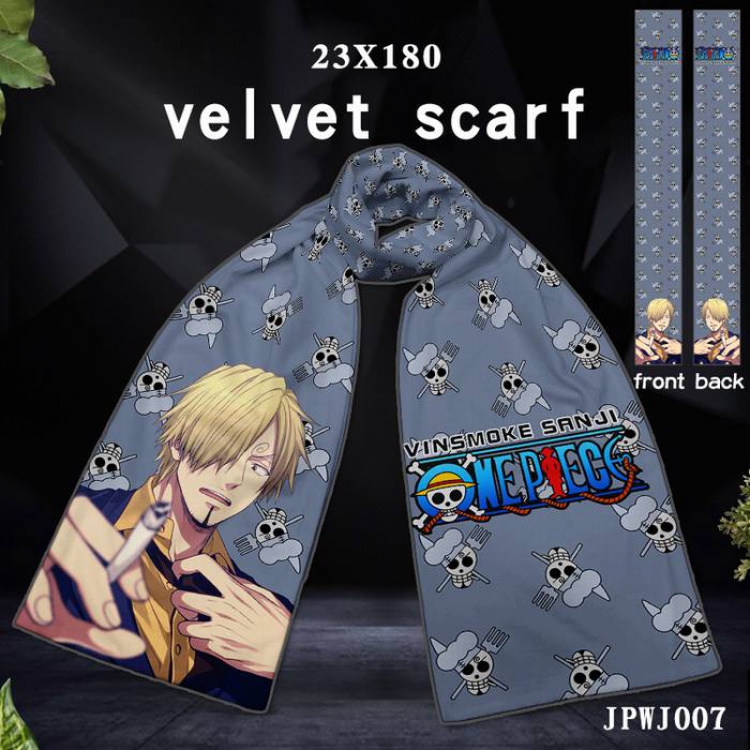 JPWJ007-One Piece Full color velvet scarf 23X180CM