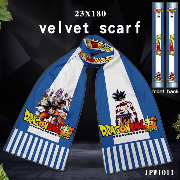 JPWJ011-Dragon Ball Full color velvet scarf 23X180CM