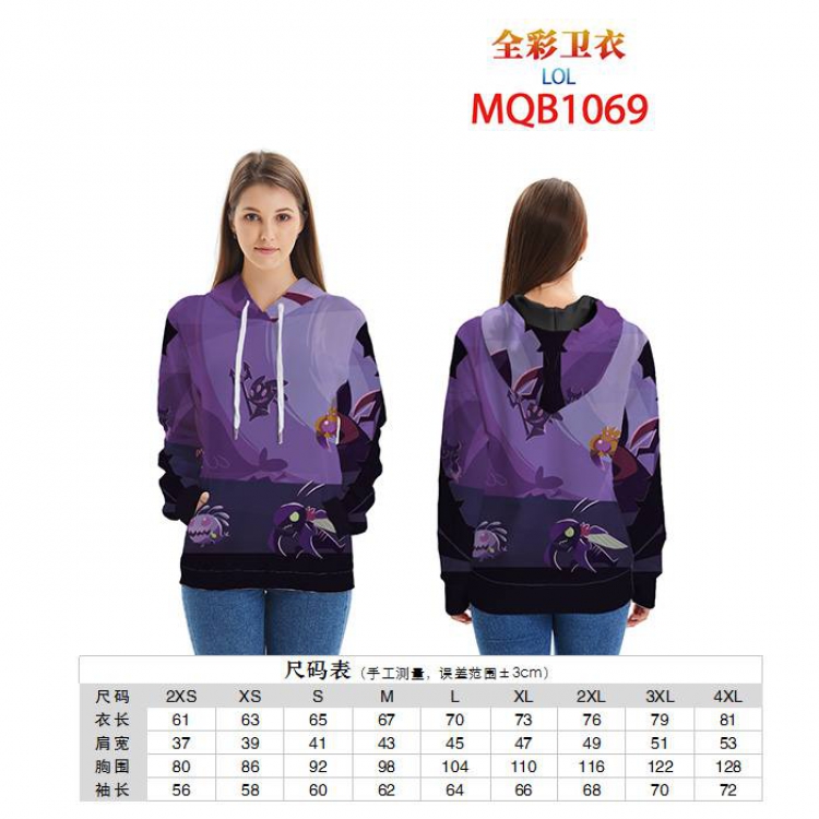 League of Legends Full color zipper hooded Patch pocket Coat Hoodie 9 sizes from XXS to 4XL MQB1069