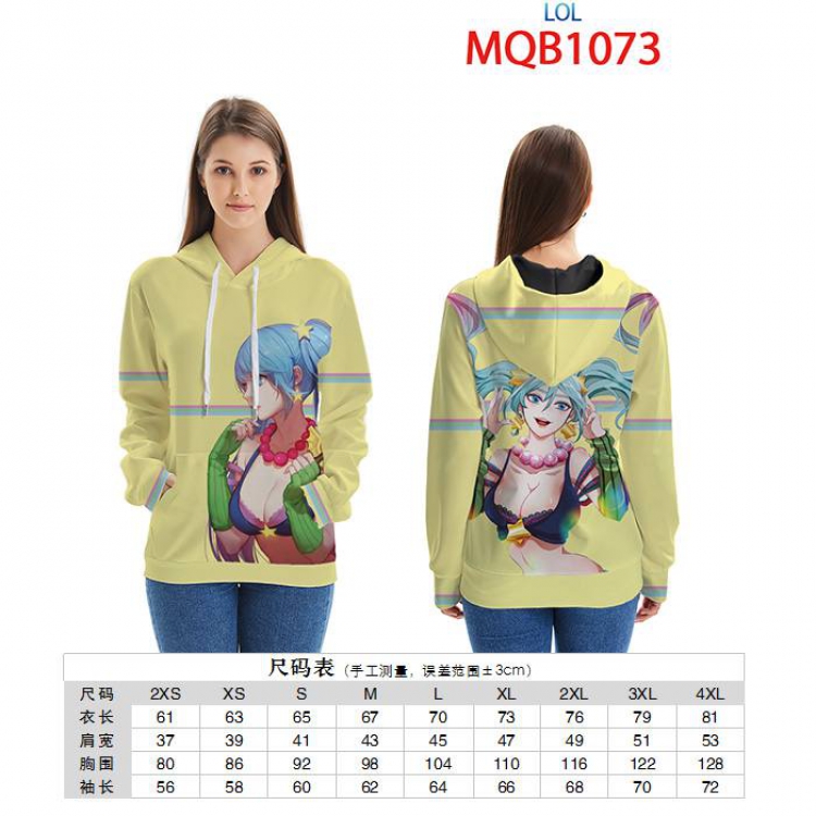 League of Legends Full color zipper hooded Patch pocket Coat Hoodie 9 sizes from XXS to 4XL MQB1073
