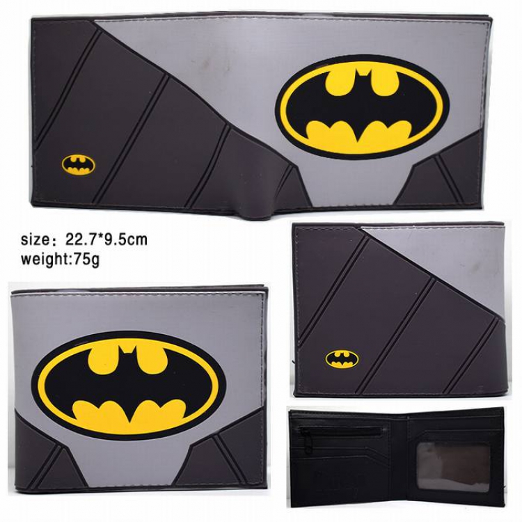 Batman-1 Short two fold silicone wallet
