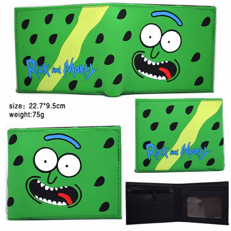 Rick and Morty Short two fold silicone wallet