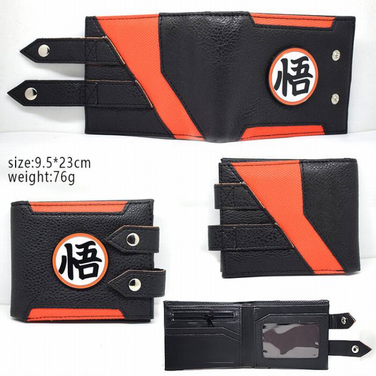 Dragon Ball-1 PU Tri-fold button wallet