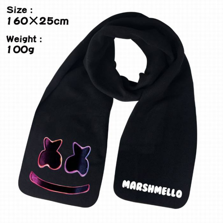 Marshmello-11A Anime fleece scarf bib 160X25CM 100G