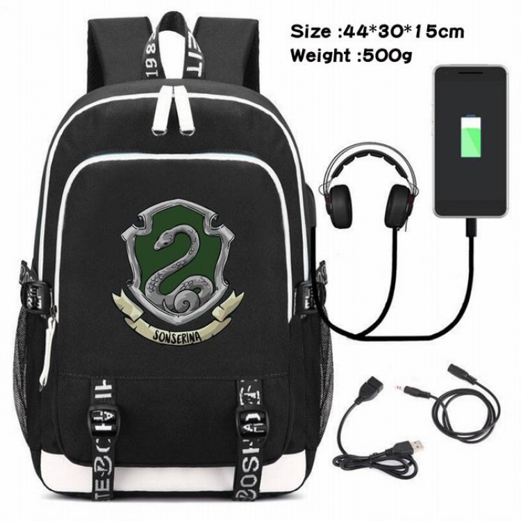 Harry Potter-136 Anime USB Charging Backpack Data Cable Backpack