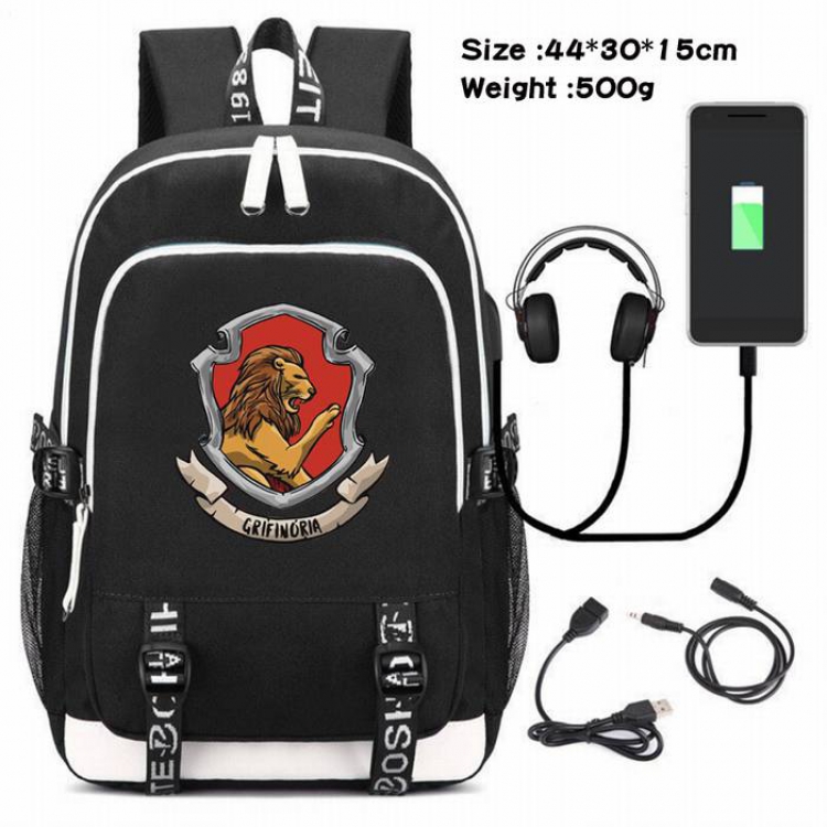 Harry Potter-134 Anime USB Charging Backpack Data Cable Backpack