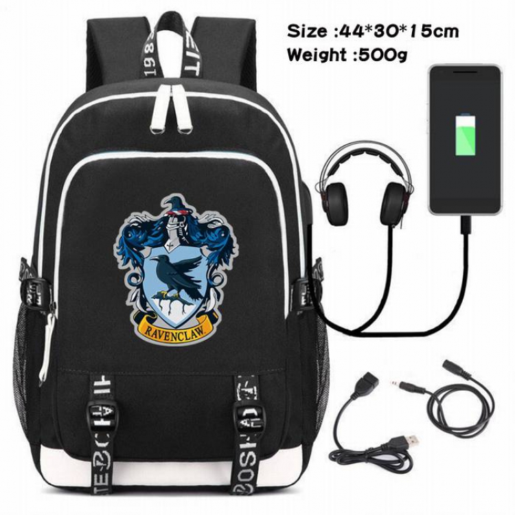 Harry Potter-139 Anime USB Charging Backpack Data Cable Backpack