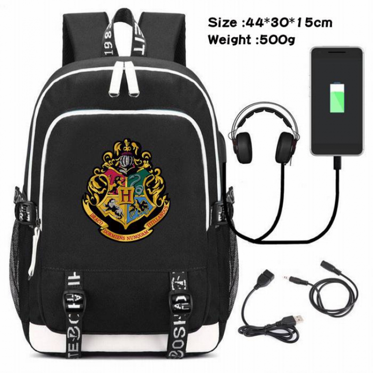 Harry Potter-142 Anime USB Charging Backpack Data Cable Backpack