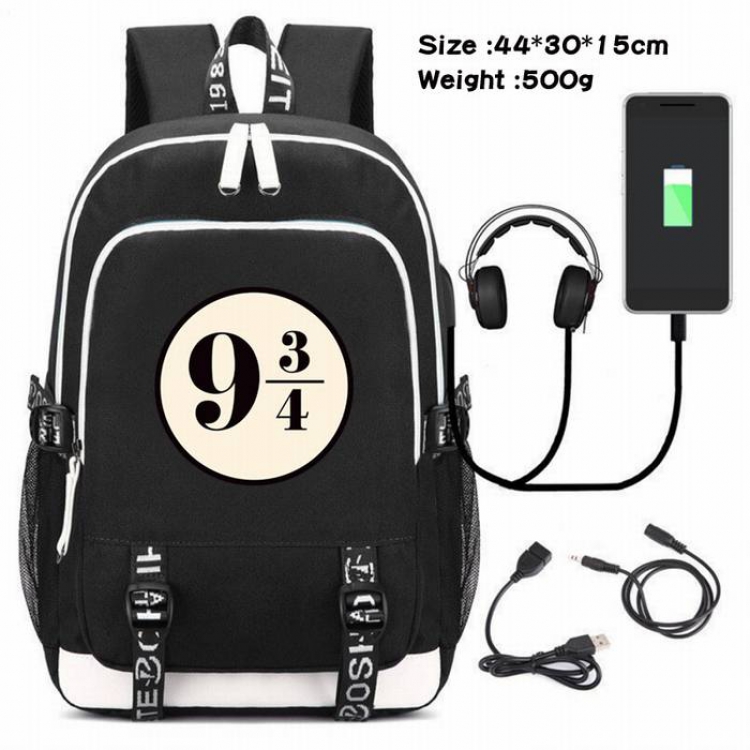 Harry Potter-144 Anime USB Charging Backpack Data Cable Backpack