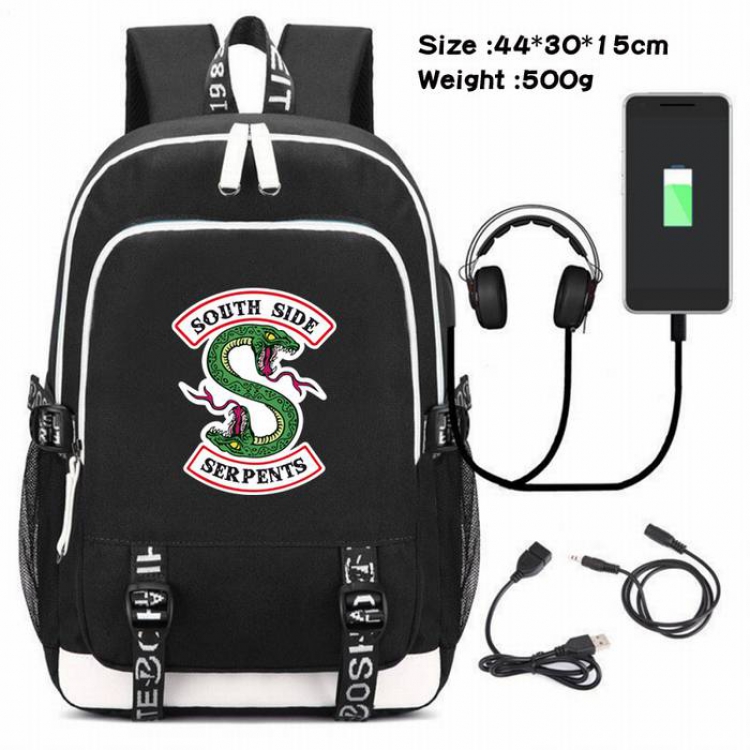 Riverdale-147 Anime USB Charging Backpack Data Cable Backpack