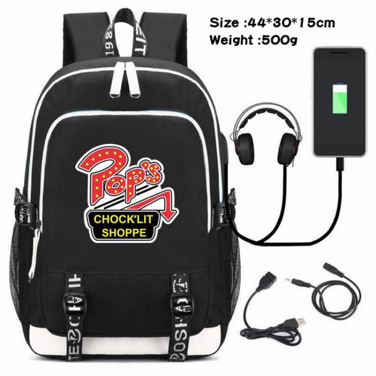 Riverdale-146 Anime USB Charging Backpack Data Cable Backpack