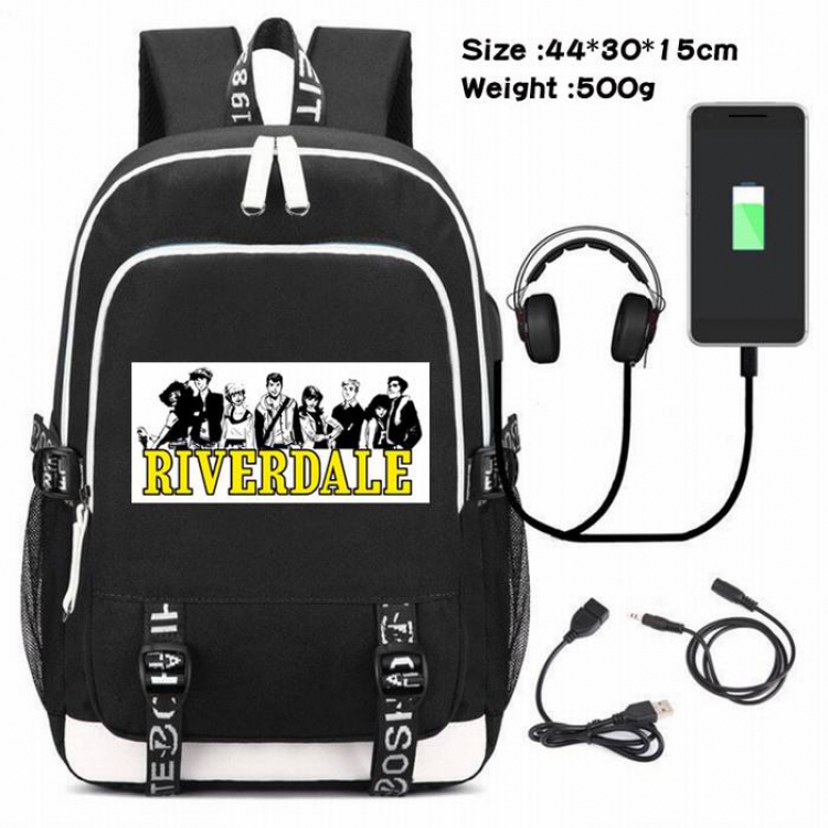 Riverdale-149 Anime USB Charging Backpack Data Cable Backpack