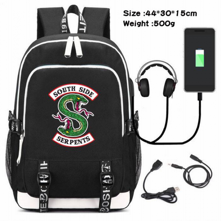 Riverdale-151 Anime USB Charging Backpack Data Cable Backpack