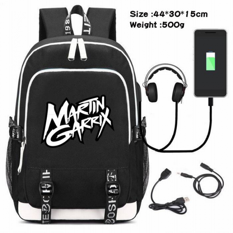 Marshmello-173 Anime USB Charging Backpack Data Cable Backpack