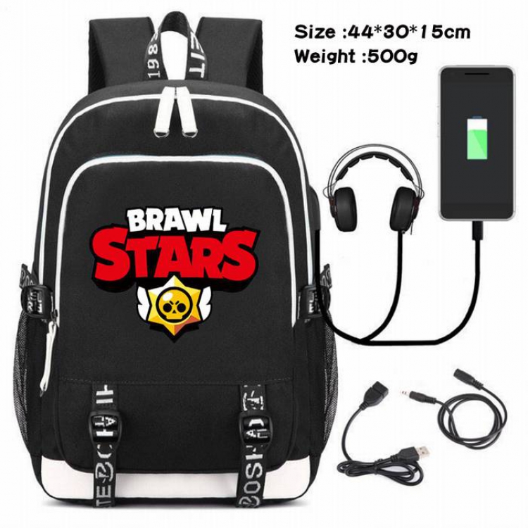 Brawl Stars-169 Anime USB Charging Backpack Data Cable Backpack