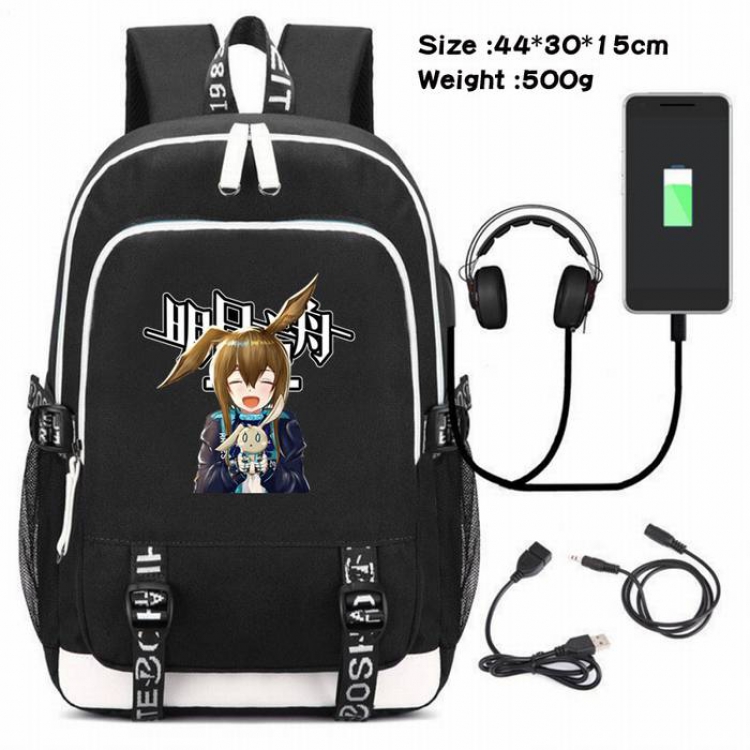 Arknights-195 Anime USB Charging Backpack Data Cable Backpack