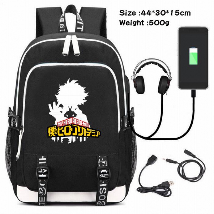 My Hero Academia-196 Anime USB Charging Backpack Data Cable Backpack