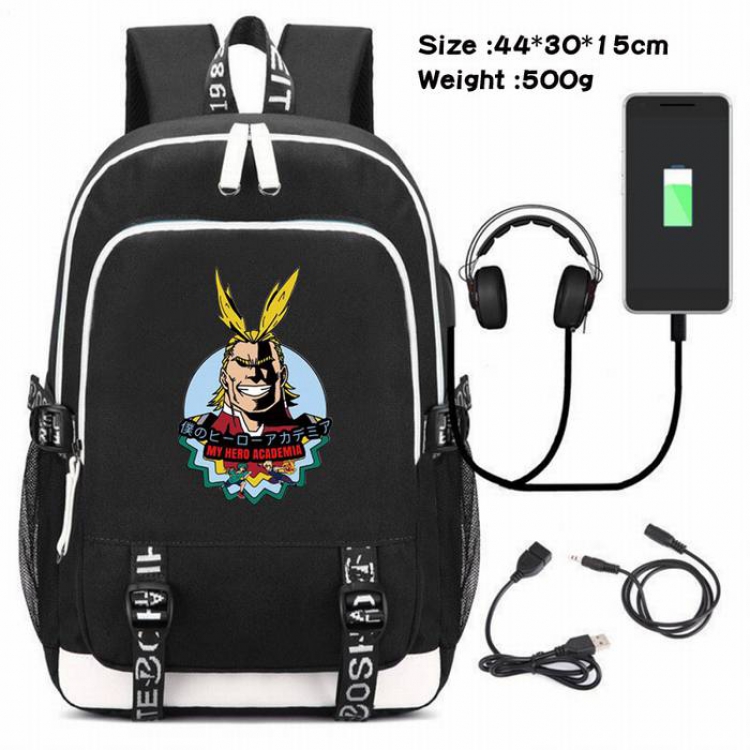 My Hero Academia-201 Anime USB Charging Backpack Data Cable Backpack