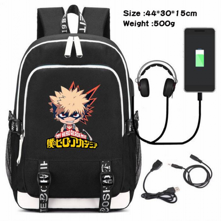 My Hero Academia-197 Anime USB Charging Backpack Data Cable Backpack