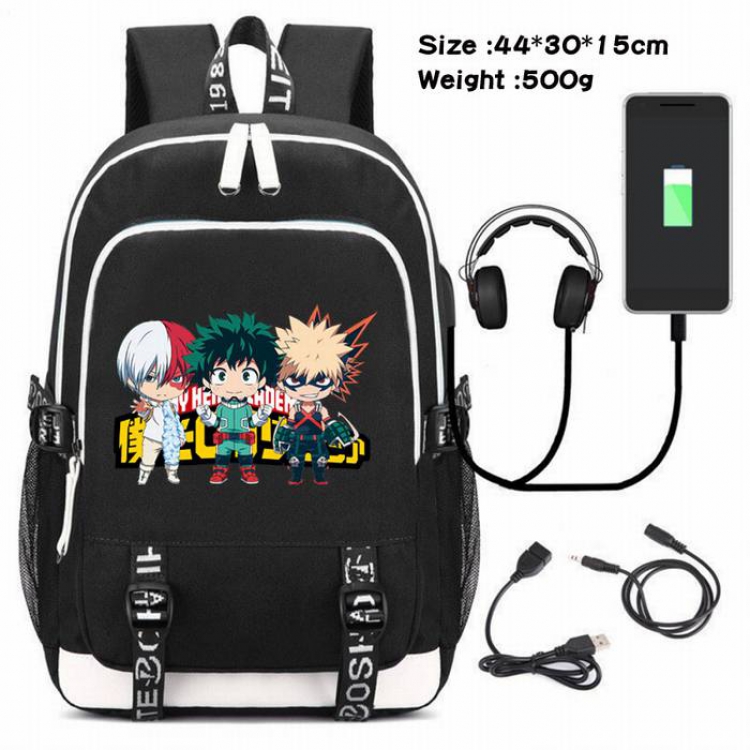 My Hero Academia-200 Anime USB Charging Backpack Data Cable Backpack