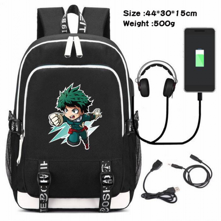 My Hero Academia-203 Anime USB Charging Backpack Data Cable Backpack