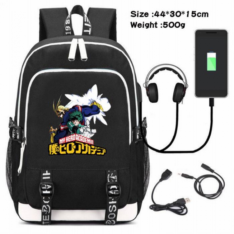 My Hero Academia-205 Anime USB Charging Backpack Data Cable Backpack