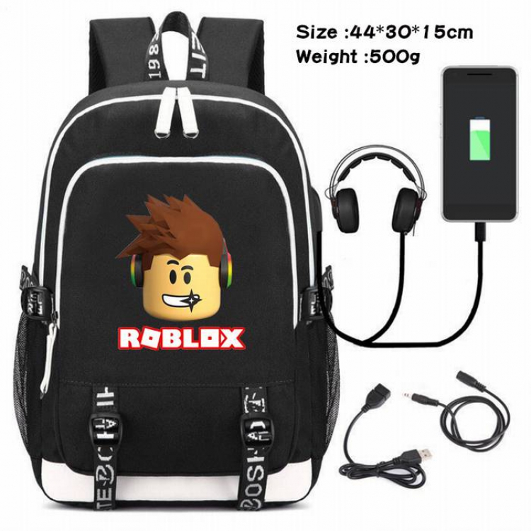 Roblox-210 Anime USB Charging Backpack Data Cable Backpack